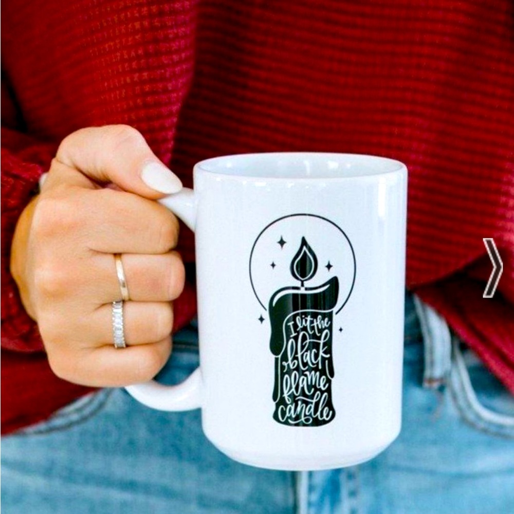 Hocus Pocus inspired ’black flame candle coffee mug’